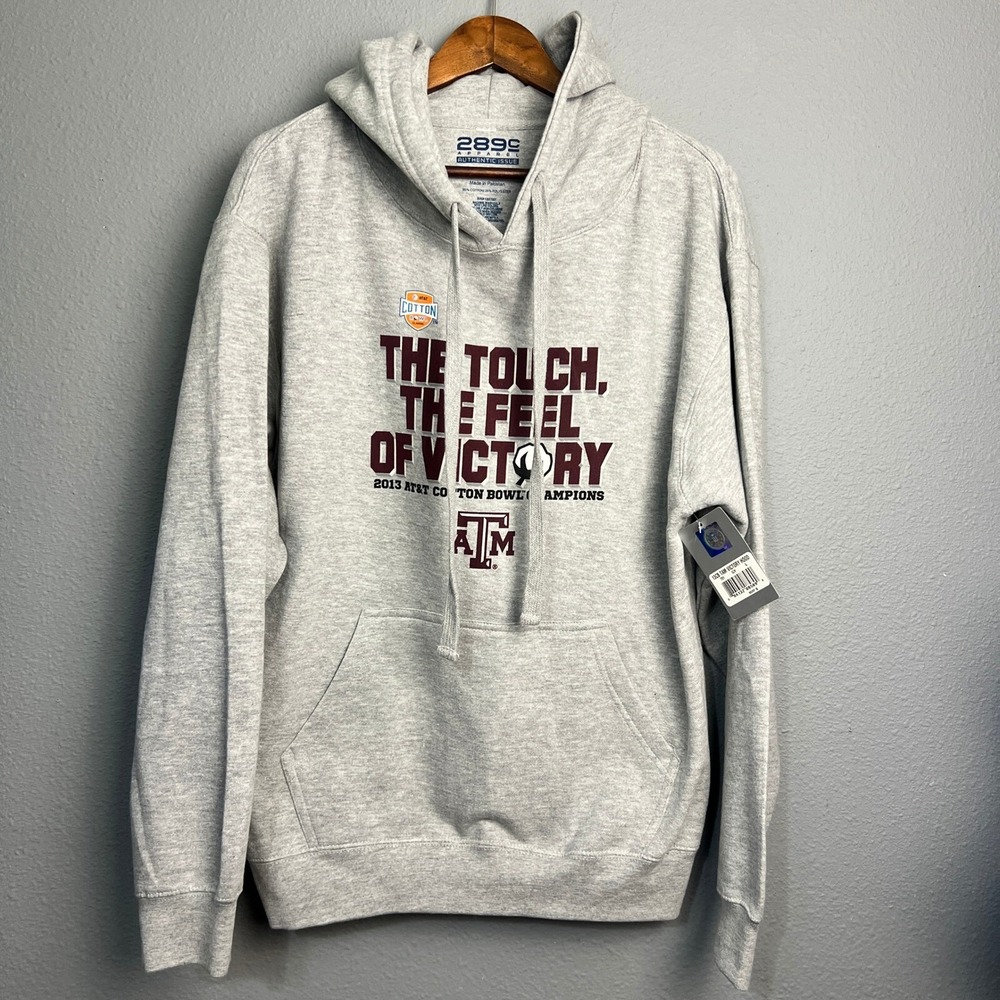 NWT‎ 289c Apparel Texas A&M Aggies 2013 Cotton Bowl Hoodie Sweatshirt Gray L